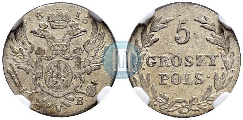 Picture 5 groszy 1816 year IB 