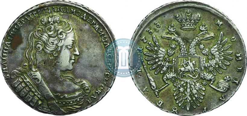 Фото 1 рубль 1733 года  