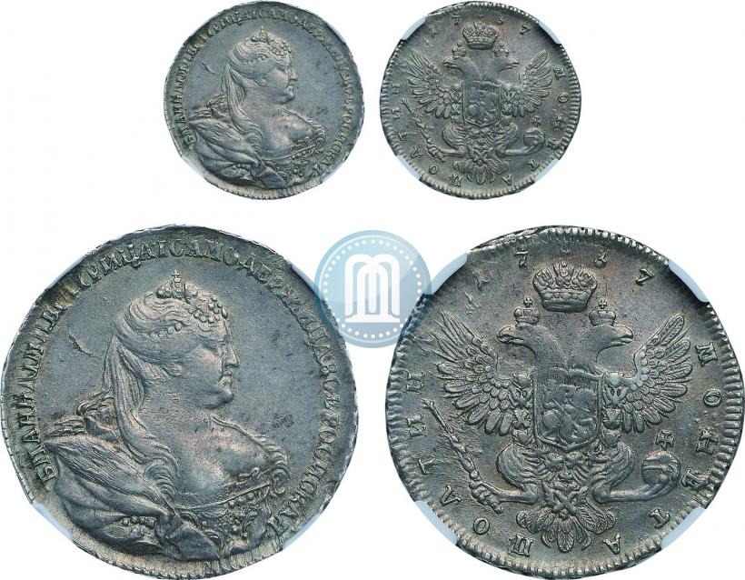 Фото Полтина 1737 года  "Московский тип"
