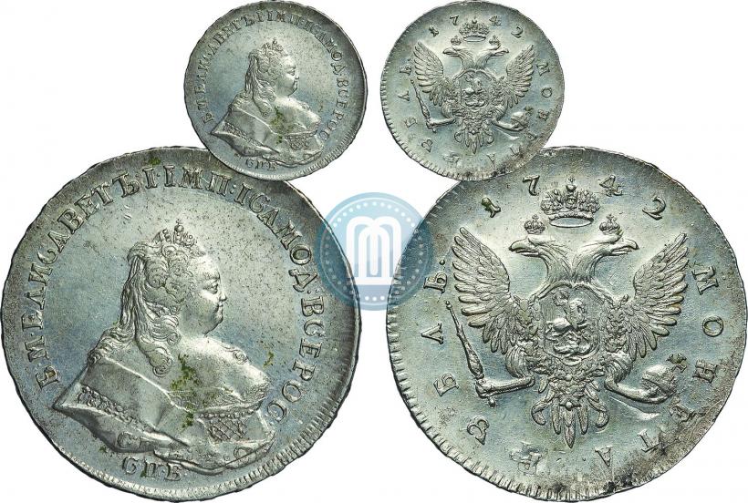 Picture 1 rouble 1742 year СПБ 
