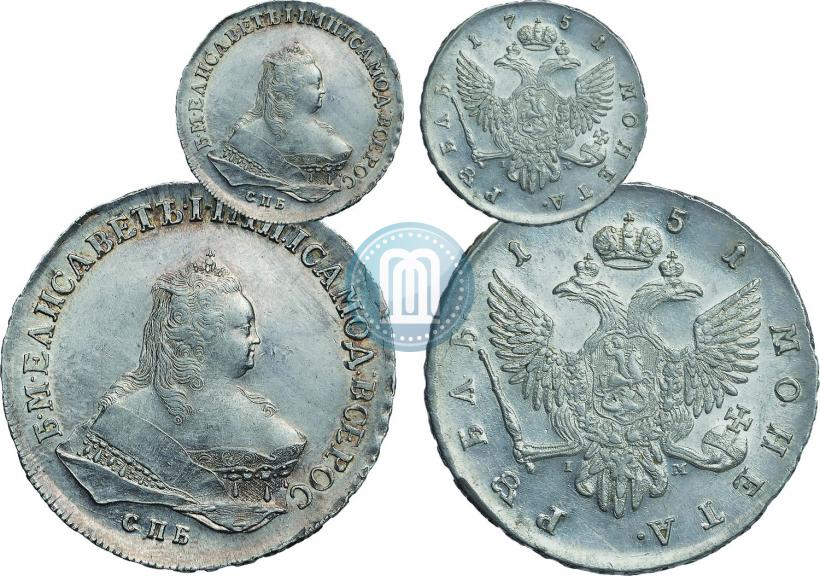 Picture 1 rouble 1751 year СПБ-IМ 