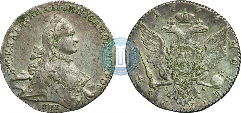 Picture 1 rouble 1764 year СПБ-СА 