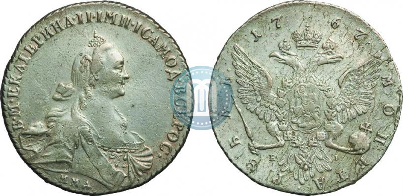 Фото 1 рубль 1767 года ММД-EI 