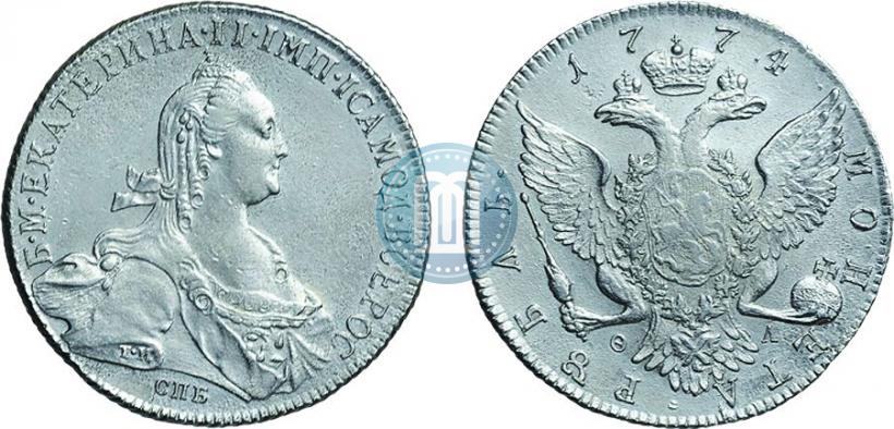 Picture 1 rouble 1774 year СПБ-ФЛ 