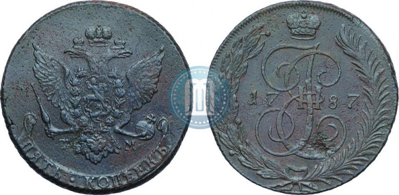 Фото 5 копеек 1787 года ТМ 
