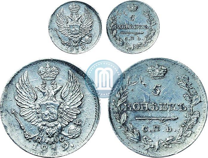 Picture 5 kopecks 1819 year СПБ-ПС 