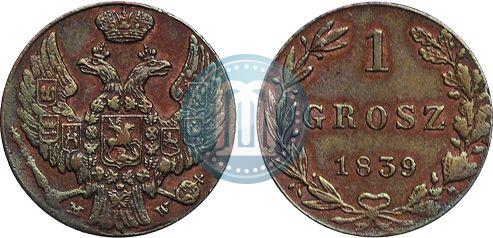 Фото 1 грош 1839 года MW 