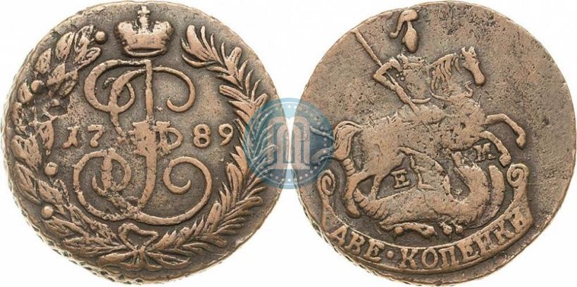 Фото 2 копейки 1789 года ЕМ 