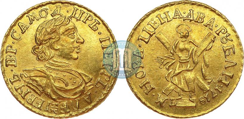 Фото 2 рубля 1718 года L 