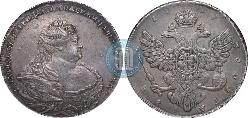 Picture 1 rouble 1737 year  "Moscow type"