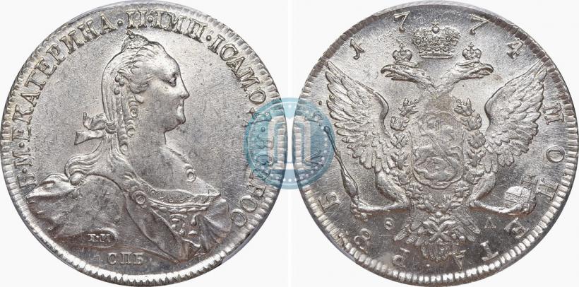 Picture 1 rouble 1774 year СПБ-ФЛ 