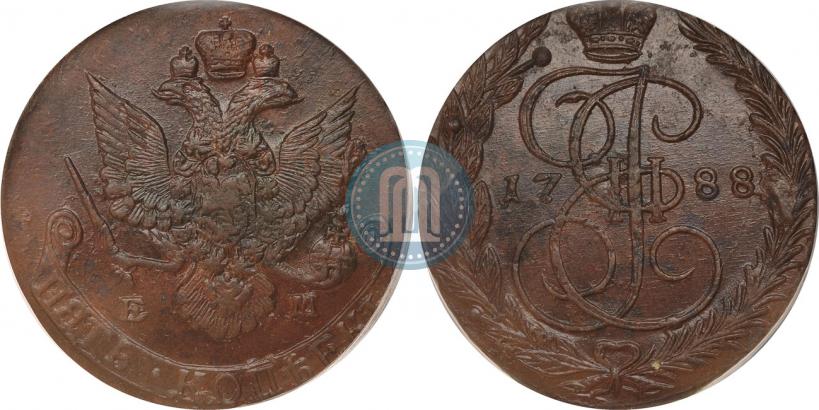 Picture 5 kopecks 1788 year ЕМ 