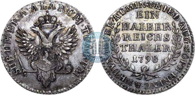 Фото Ein halber reichsthaler 1798 года  "Княжество Йевер"
