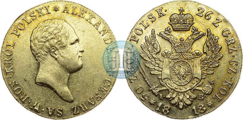 Picture 50 złotych 1819 year IB 