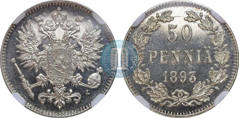 Фото 50 пенни 1893 года L 