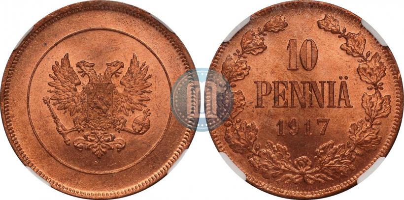 Picture 10 pennia 1917 year  