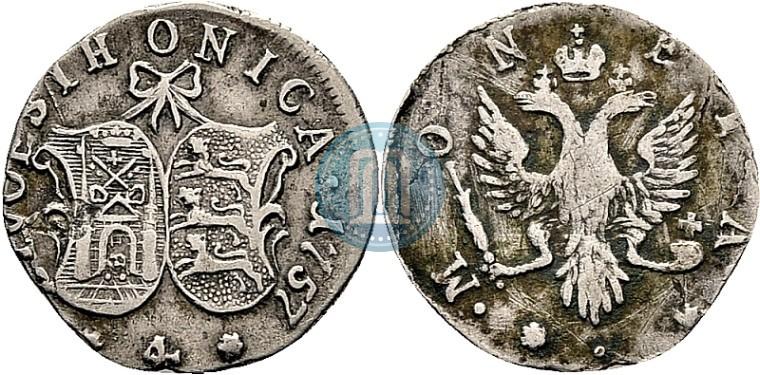 Фото 4 копейки 1757 года  "Ливонез"