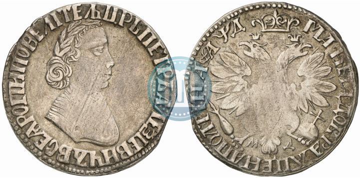 Фото Полтина 1704 года МД "Портрет работы Ф. Алексеева"