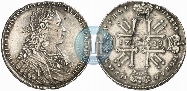 Фото 1 рубль 1729 года  "Тип 1728"