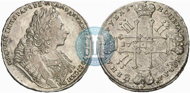 Фото 1 рубль 1729 года  "Тип 1729"