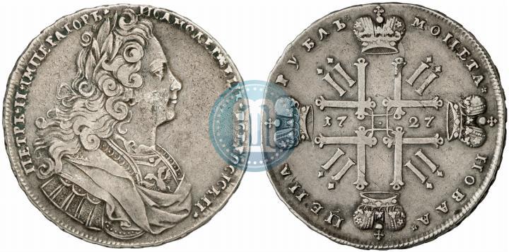 Picture 1 rouble 1727 year  "Moscow type"