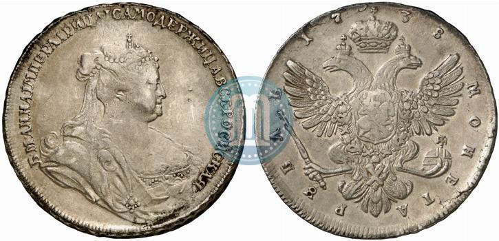 Picture 1 rouble 1738 year  "Petersburg type"