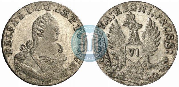 Picture 6 groszy 1759 year  