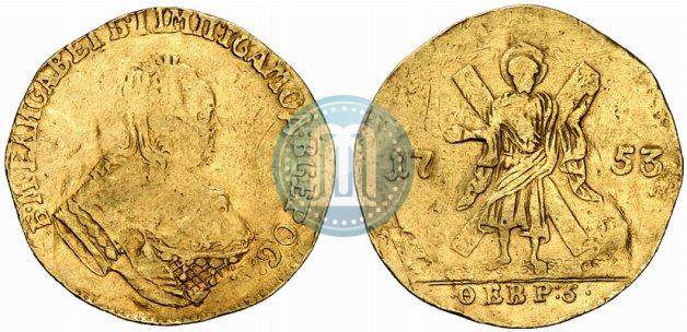 Picture 1 ducat 1753 year  "St. Andrew on the reverse"