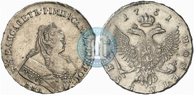 Picture 1 rouble 1751 year ММД 