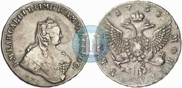 Picture 1 rouble 1756 year ММД-МБ 