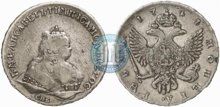 Picture 1 rouble 1744 year СПБ 