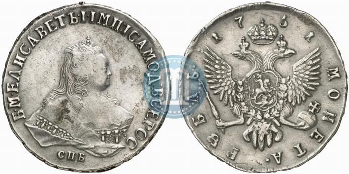 Picture 1 rouble 1751 year СПБ 