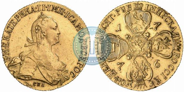 Picture 10 roubles 1776 year СПБ 