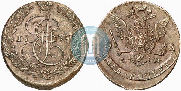 Picture 5 kopecks 1770 year ЕМ 