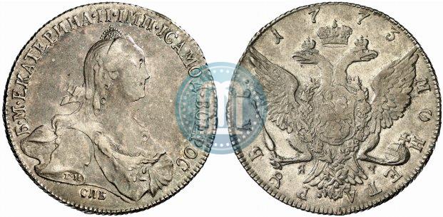 Фото 1 рубль 1773 года СПБ-ЯЧ-Т.И. 