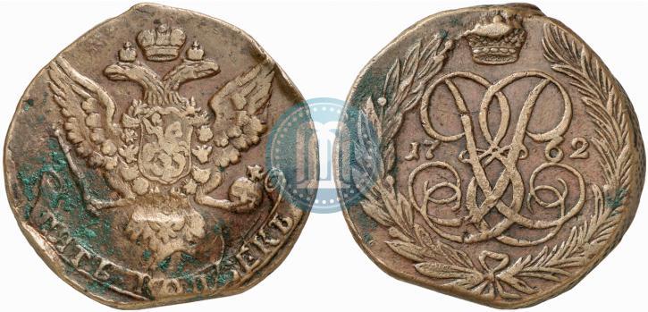 Фото 5 копеек 1762 года  
