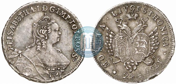 Фото 24 копейки 1757 года  "Ливонез"