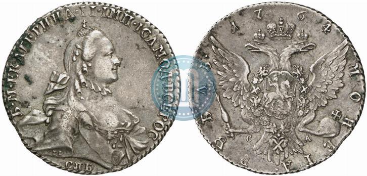 Picture 1 rouble 1764 year СПБ-СА 