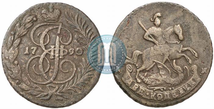 Picture 2 kopecks 1790 year АМ 