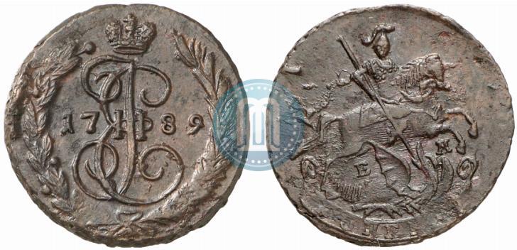 Picture 1 kopeck 1789 year ЕМ 