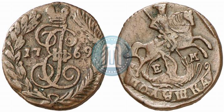 Фото Полушка 1769 года ЕМ 