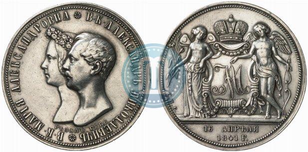 Picture 1 rouble 1841 year СПБ-НГ "In the memory of the wedding of the crown prince"