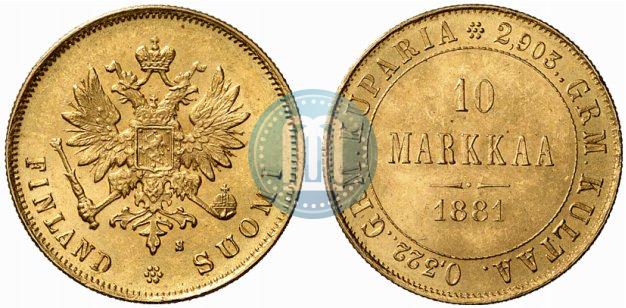 Picture 10 markkaa 1881 year S 