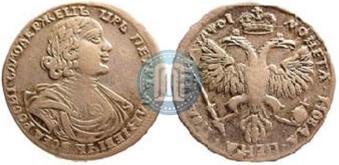 Picture Poltina 1719 year L "Portrait in armour"