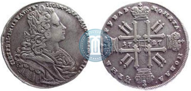 Picture 1 rouble 1727 year  "Moscow type"