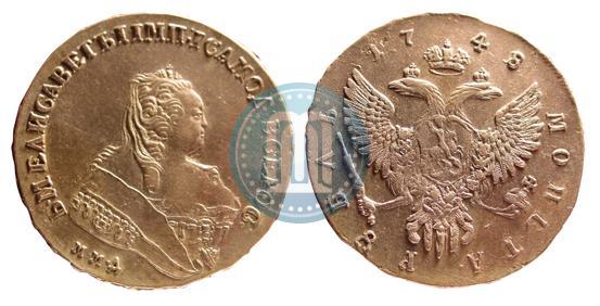 Picture 1 rouble 1748 year ММД 