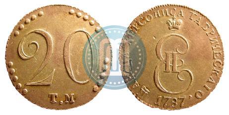Picture 20 kopecks 1787 year ТМ 