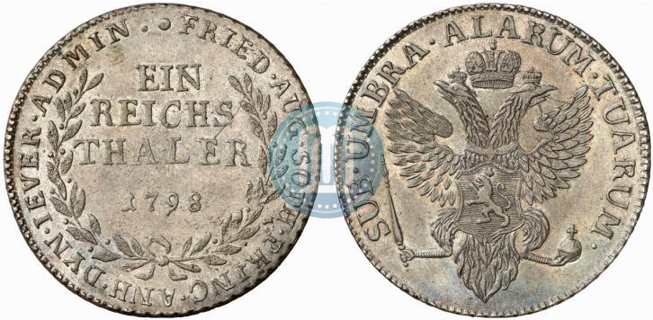 Picture Ein reichsthaler 1798 year  "Dutchy of Jever"