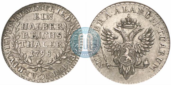Фото Ein halber reichsthaler 1798 года  "Княжество Йевер"