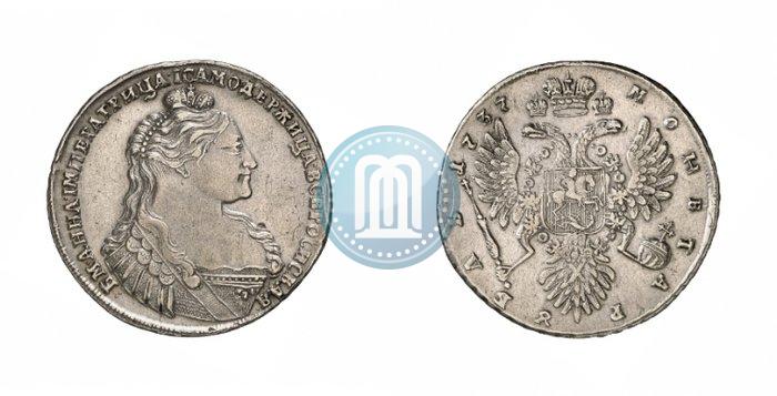 Фото 1 рубль 1737 года  "Тип 1735 года"